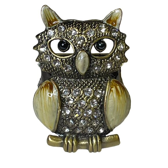 Saro Lifestyle Collection Owl Napkin Rings Set of 6 Bronze Dinnerware u - Picture 3 of 7